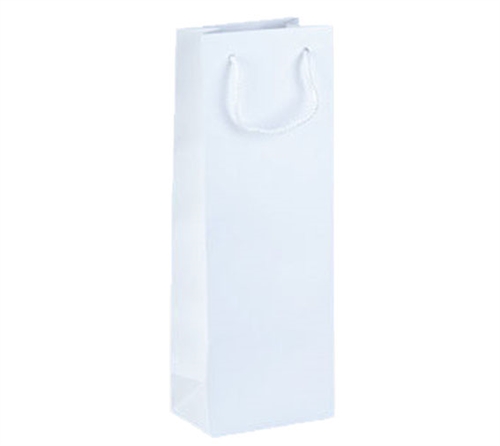 Hvid og stærk vinpose med nylonhank
